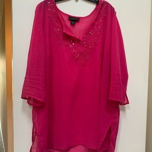 Lane Bryant see-through tunic top